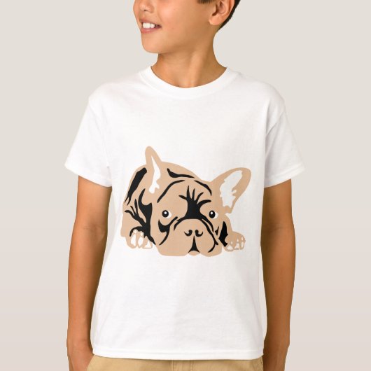 フレンチブルドッグのバラ Tシャツ (正面)