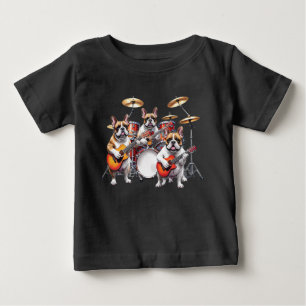 フレンチブルドッグのバンド フレンチブルドッグ ベビーTシャツ