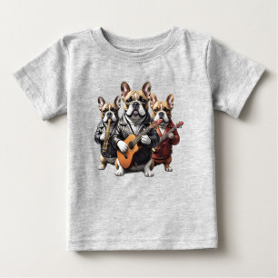 フレンチブルドッグのバンド フレンチブルドッグ ベビーTシャツ