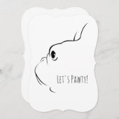 フレンチブルドッグのパーティー招待状 招待状 (正面/裏面)