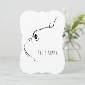 フレンチブルドッグのパーティー招待状 招待状 (スタンド正面)