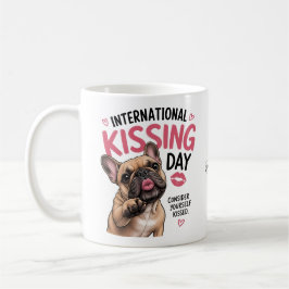 フレンチブルドッグのマグカップ キス記念日 コーヒーマグカップ