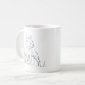 フレンチブルドッグのマグカップ - 犬好きなママのためのコーヒーカップ コーヒーマグカップ (正面左)