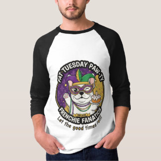 フレンチブルドッグのマルディグララブリーTシャツ: ファットチューズデー Tシャツ