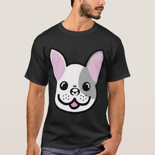 フレンチブルドッグの仔犬 Tシャツ (正面)