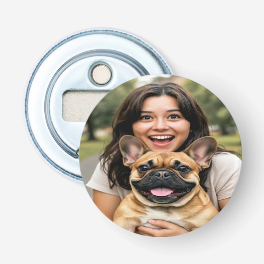 フレンチブルドッグの写真を personalize 栓抜き (正面)