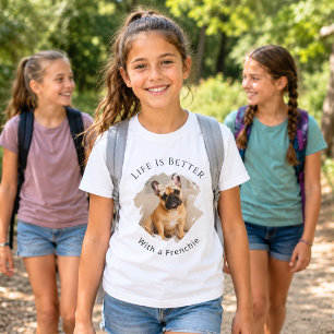 フレンチブルドッグの写真 フレンチブルドッグと一緒が最高 Tシャツ