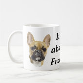 フレンチブルドッグの子犬 コーヒーマグカップ (左)
