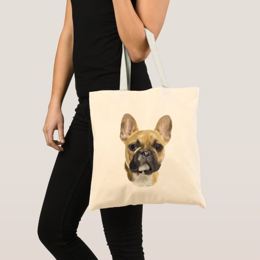フレンチブルドッグの子犬 トートバッグ (正面(商品))