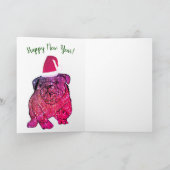 フレンチブルドッグの新年グリーティングカード カード (内部)