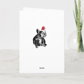 フレンチブルドッグの新年グリーティングカード カード (裏面)