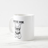 フレンチブルドッグの母をナメるな 大胆な犬好きママへのギフト コーヒーマグカップ (正面左)
