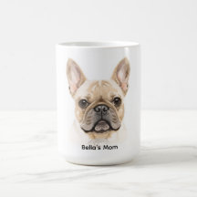 フレンチブルドッグの水彩コーヒーマグ おしゃれな犬グッズ