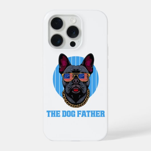 フレンチブルドッグの父ちゃん 愛国ギフト iPhoneケース (裏面)