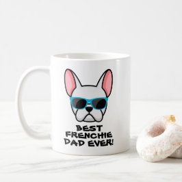フレンチブルドッグの父の日 白いフレンチブルドッグ コーヒーマグカップ