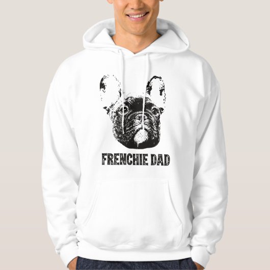 フレンチブルドッグの父 Mens Frenchie Dad パーカ (正面)