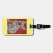 フレンチブルドッグの荷物または財布のラベル ラゲッジタグ (正面横)