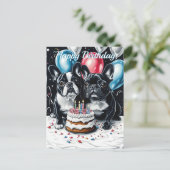 フレンチブルドッグの誕生日 ポストカード (スタンド正面)