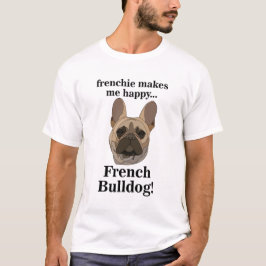 フレンチブルドッグの顔の犬好き Tシャツ