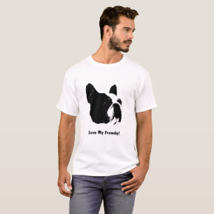 フレンチブルドッグのTシャツのカスタマイズ可能なTシャツ Tシャツ