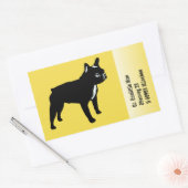 フレンチブルドッグステッカー(文字入り) 長方形シール (封筒)