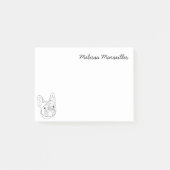 フレンチブルドッグブラック&ホワイトフレンチー ポストイット (正面)