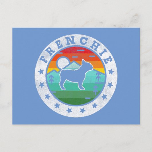 フレンチブルドッグママパパ シーズンポストカード (正面)