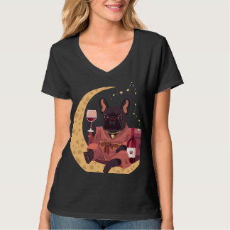 フレンチブルドッグママ ワインナイト Tシャツ