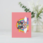 フレンチブルドッグユニコーンコスチューム ガール スペースギャラクシー 招待状 (スタンド正面)