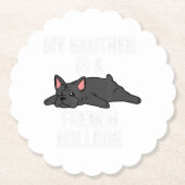 フレンチブルドッグラバー ストーンコースター|ラバーギフト ペーパーコースター (正面)