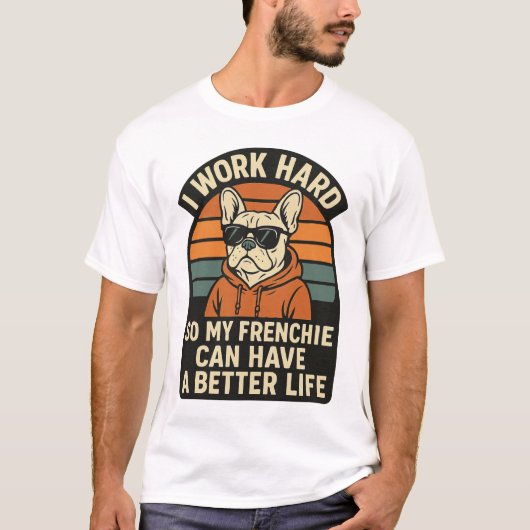 フレンチブルドッグ愛好家のためのデザイン Tシャツ (正面)