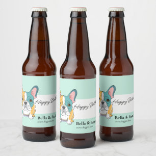 フレンチブルドッグ お誕生日おめでとう ビールラベル