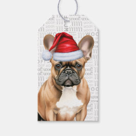 フレンチブルドッグ かわいい クリスマス ホリデー ギフトタグ