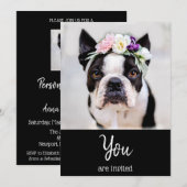 *～* フレンチブルドッグ かわいい フレンチちゃん イベントご招待 招待状 (正面/裏面)