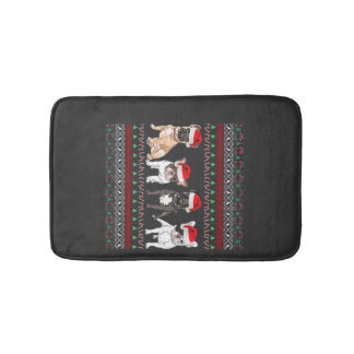 フレンチブルドッグ ださいクリスマスセーター エッセンシャルT- バスマット
