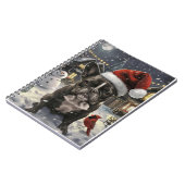 フレンチブルドッグ ウィンターワンダーランド クリスマスの喜び ノートブック (左側)