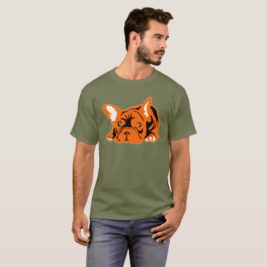 フレンチブルドッグ オレンジ Tシャツ (正面フル)