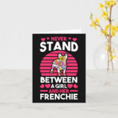 フレンチブルドッグ カード (黄色い花)