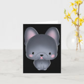 フレンチブルドッグ カード (黄色い花)