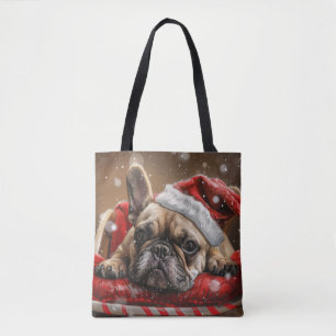 フレンチブルドッグ クリスマス トートバッグ