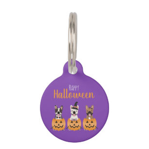 フレンチブルドッグ ハッピーハロウィン ペット ネームタグ