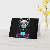 フレンチブルドッグ | ハロウィンのかぼちゃのプレゼントが好き カード (黄色い花)