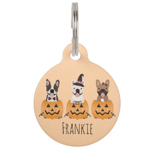 フレンチブルドッグ ハロウィン かぼちゃ ペット ネームタグ