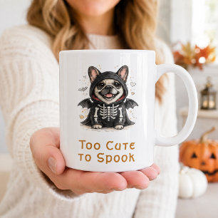 フレンチブルドッグ ハロウィン かわいいスケルトン コーヒーマグカップ