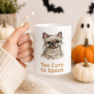 フレンチブルドッグ ハロウィン かわいいミイラ コーヒーマグカップ