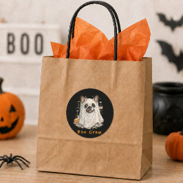 フレンチブルドッグ ハロウィン かわいい おばけ ブークルー ラウンドシール