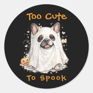 フレンチブルドッグ ハロウィン かわいい おばけ ラウンドシール