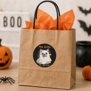 フレンチブルドッグ ハロウィン かわいい おばけ ラウンドシール