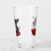 フレンチブルドッグ – フランス語 – 愛 タンブラーグラス (左)