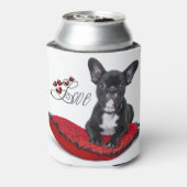 フレンチブルドッグ – フランス語 – 愛 缶クーラー (缶裏面)